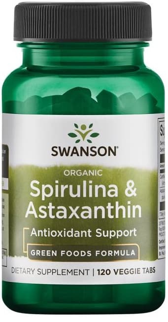 Swanson Spirulina & Astaxanthin - 120 veggie tablets