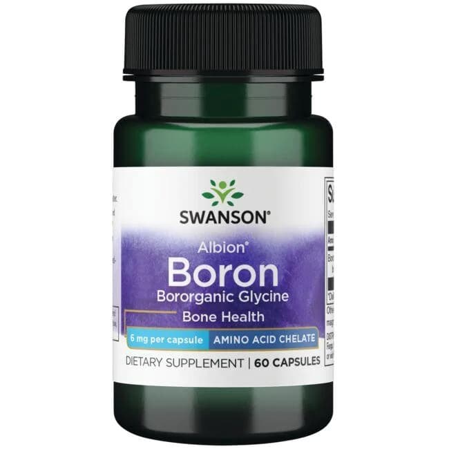 Swanson Albion Boron Glycine, 6mg - 60 caps