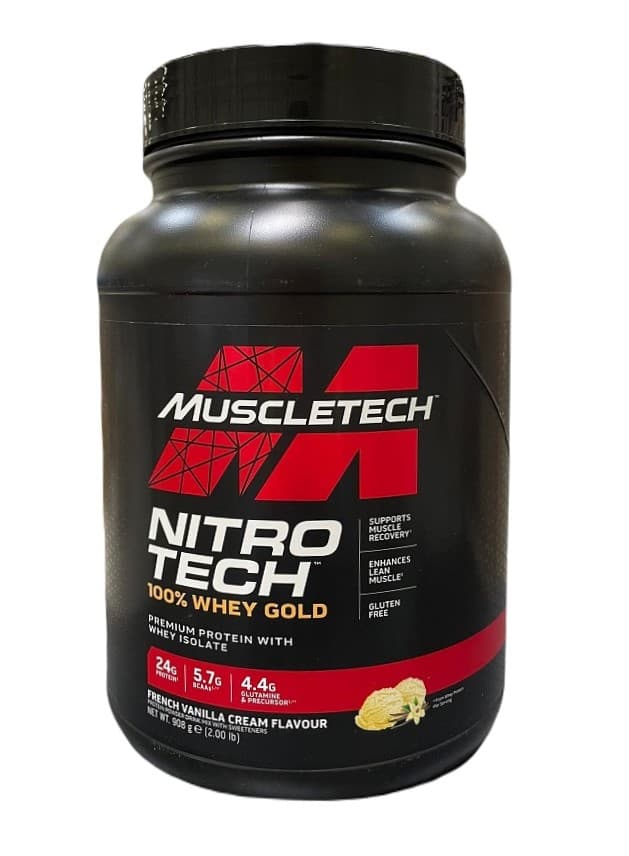 MuscleTech Nitro-Tech 100% Whey Gold, French Vanilla Cream - 908 grams