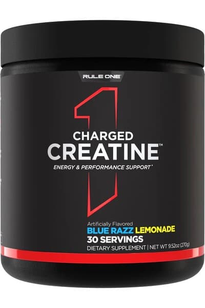 Rule One Charged Creatine, Blue Razz Lemonade - 270 grams