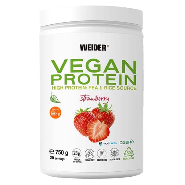 Weider Vegan Protein, Strawberry - 750 grams