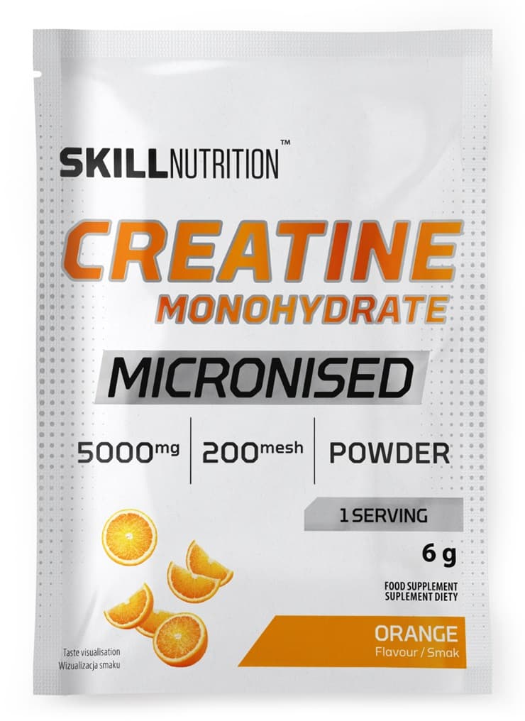 Skill Nutrition Micronised Creatine Monohydrate, Orange - 6 grams (1 serving)