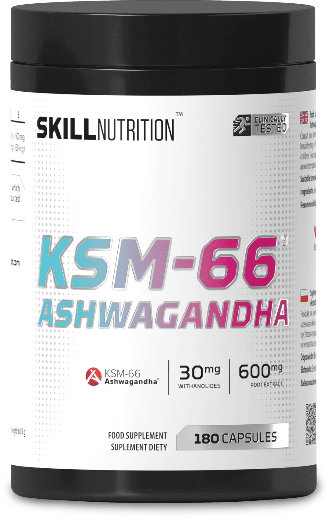Skill Nutrition KSM-66 Ashwagandha - 180 vegan caps