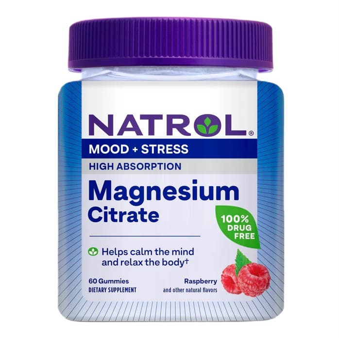 Natrol High Absorption Magnesium Citrate, Raspberry - 60 gummies