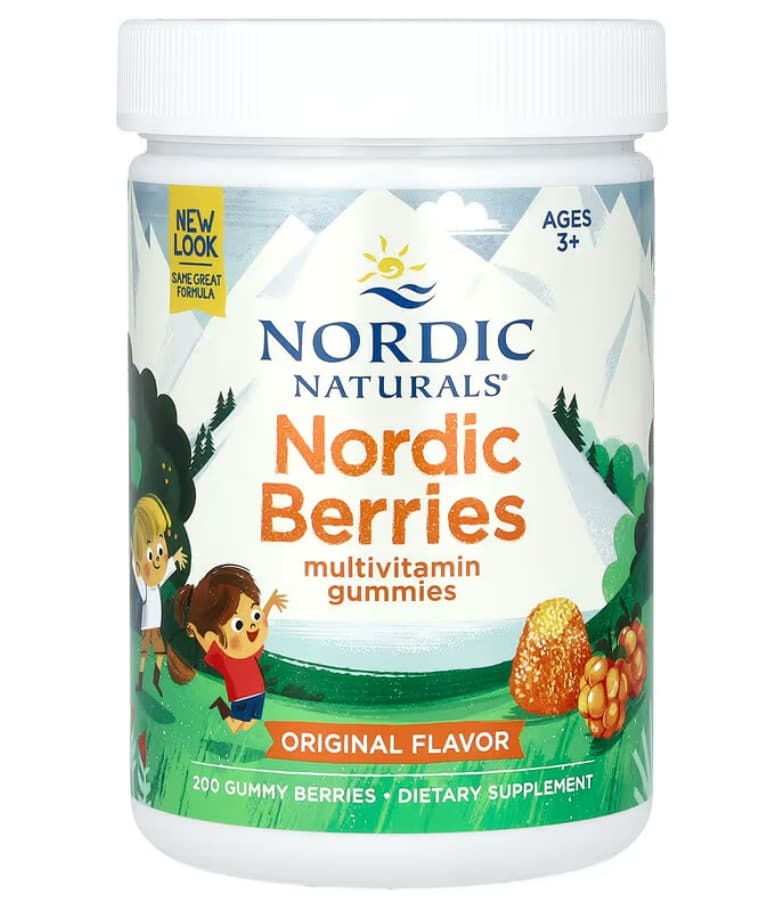 Nordic Naturals Nordic Berries Multivitamin, Original Flavor - 200 gummy berries