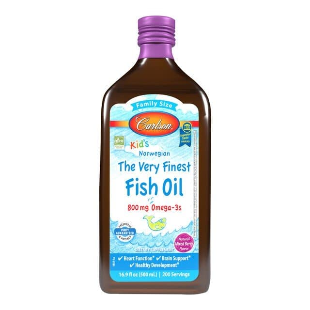 Carlson Labs Kid's The Very Finest Fish Oil, 800mg Mixed Berry - 500 ml.