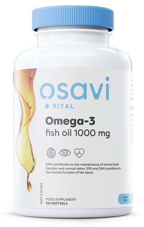 Osavi Omega-3 Fish Oil Molecularly Distilled, 1000mg (Lemon) - 120 softgels