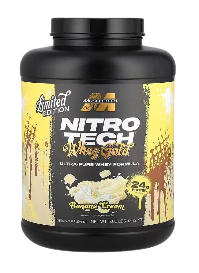MuscleTech Nitro-Tech Whey Gold, Banana Cream - 2270 grams