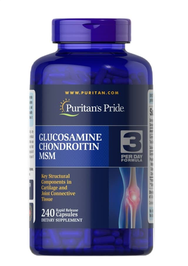 Puritan's Pride Glucosamine Chondroitin MSM - 240 coated caplets