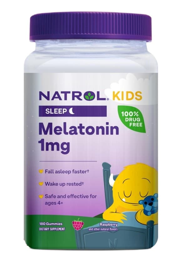 Natrol Kids Melatonin, 1mg (Raspberry) - 180 gummies