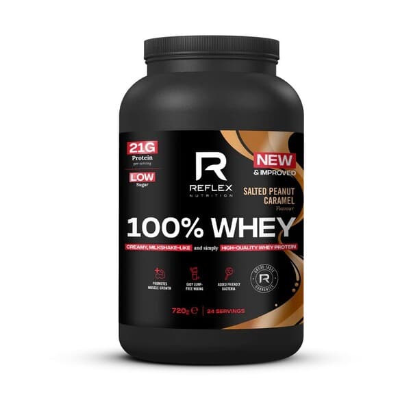 Reflex Nutrition 100% Whey, Salted Peanut Caramel - 720 grams