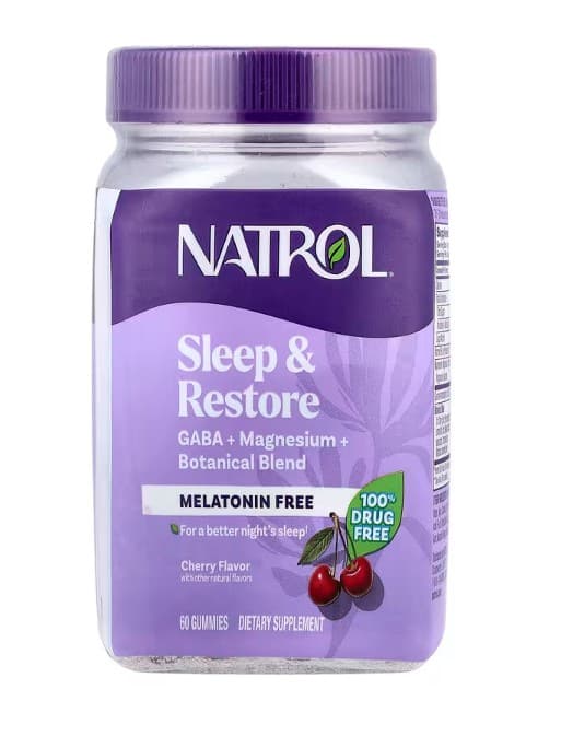 Natrol Sleep & Restore Melatonin Free, Cherry - 60 gummies