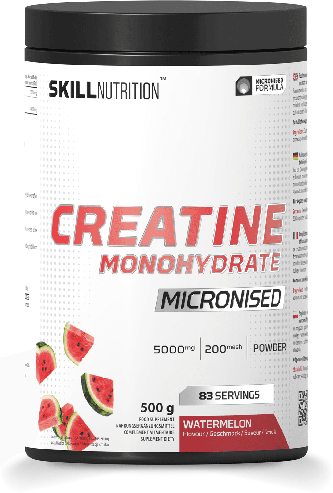 Skill Nutrition Micronised Creatine Monohydrate Flavoured, Watermelon - 500 grams