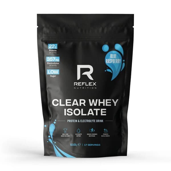 Reflex Nutrition Clear Whey Isolate, Blue Raspberry - 510 grams