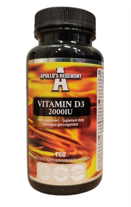 Apollo's Hegemony Vitamin D3 2000IU - 180 softgels