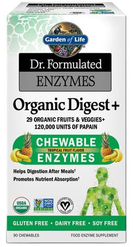 Garden of Life Dr. Formulated Digest+, Tropical Fruit - 90 chewables
