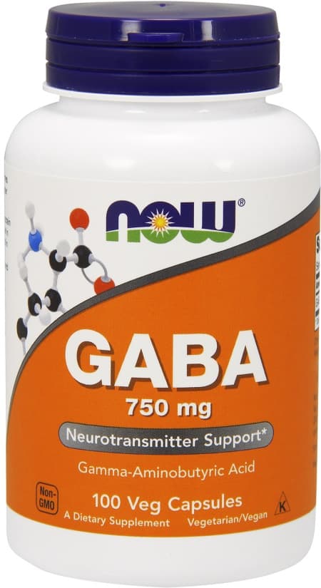 NOW Foods GABA, 750mg - 100 vcaps