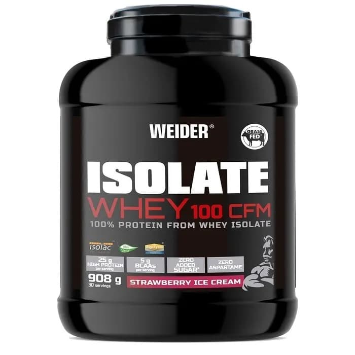 Weider Isolate Whey 100 CFM, Strawberry Ice Cream - 908 grams