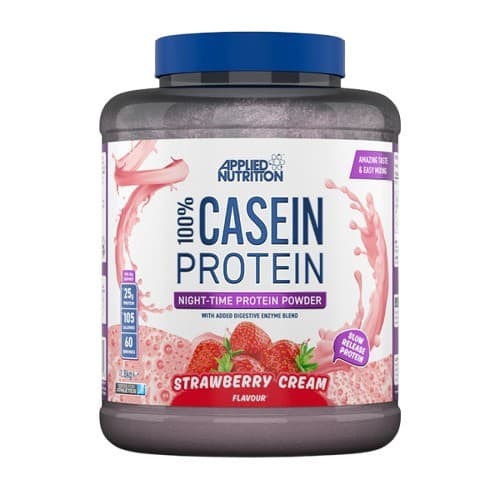 Applied Nutrition 100% Casein Protein, Strawberry Cream - 1800 grams