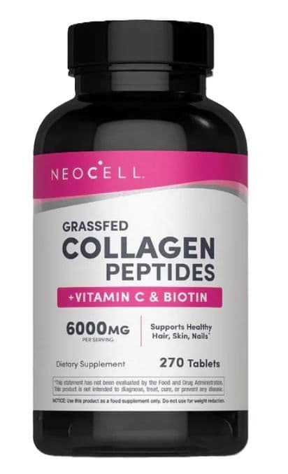 NeoCell Grassfed Collagen Peptides + Vitamin C & Biotin - 270 tablets