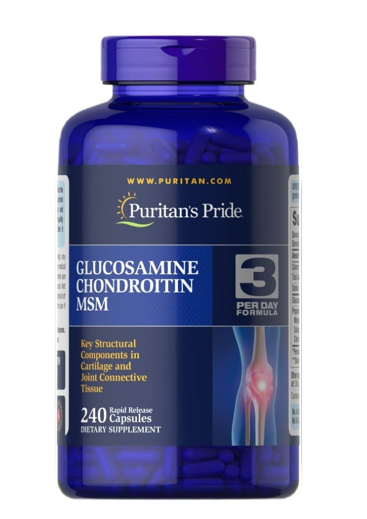 Puritan's Pride Glucosamine Chondroitin MSM - 240 coated caplets
