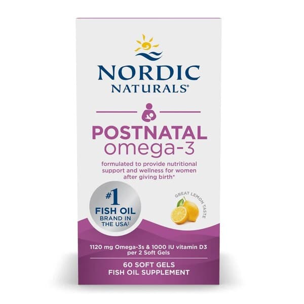 Nordic Naturals Postnatal Omega-3, 1120mg Lemon - 60 softgels